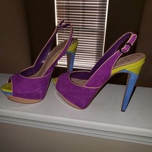 Color block heels